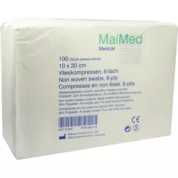 VLIESKOMPRESSEN 10x20 cm non-sterile 6-fold, 100 pcs