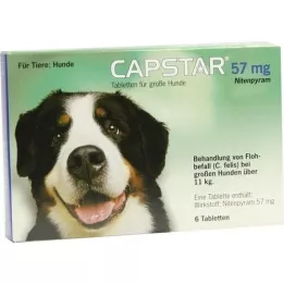 CAPSTAR 57 mg tablets for large dogs, 6 pcs