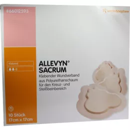 ALLEVYN Sacrum small 17x17 cm adhesive wound dressing, 10 pcs