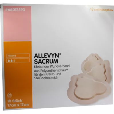 ALLEVYN Sacrum small 17x17 cm adhesive wound dressing, 10 pcs