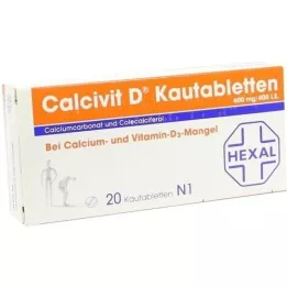 CALCIVIT D Chewable tablets, 20 pcs