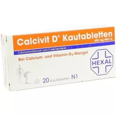 CALCIVIT D Chewable tablets, 20 pcs CALCIVIT D Chewable tablets, 20 pcs