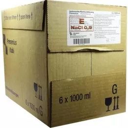 ISOTONISCHE Saline solution 0.9% Glasfl.Fresenius, 6X1000 ml
