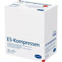 ES-KOMPRESSEN sterile 7.5x7.5 cm 8-fold, 25X2 pcs