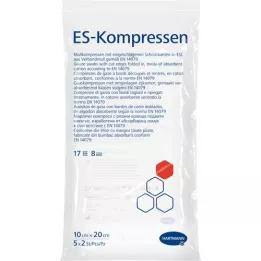 ES-KOMPRESSEN sterile 10x20 cm 8-fold, 5X2 pcs
