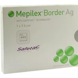 MEPILEX Border Ag foam connection 7x7.5 cm sterile, 5 pcs