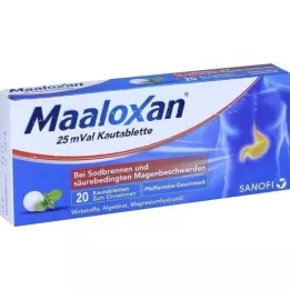 MAALOXAN 25 mVal chewable tablets, 20 pcs