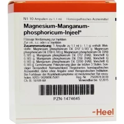MAGNESIUM MANGANUM phosphoricum Injeel ampoules, 10 pcs MAGNESIUM MANGANUM phosphoricum Injeel ampoules, 10 pcs