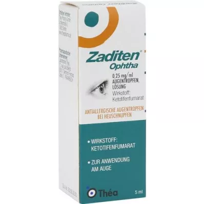 ZADITEN ophtha 0.25 mg/ml eye drops, 1X5 ml ZADITEN ophtha 0.25 mg/ml eye drops, 1X5 ml