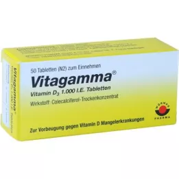 VITAGAMMA Vitamin D3 1,000 IU tablets, 50 pcs