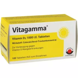VITAGAMMA Vitamin D3 1,000 IU tablets, 100 pieces
