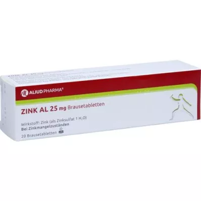 ZINK AL 25 mg effervescent tablets, 20 pcs