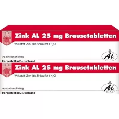 ZINK AL 25 mg effervescent tablets, 40 pcs ZINK AL 25 mg effervescent tablets, 40 pcs