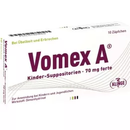 VOMEX A Childrens suppositories 70 mg forte, 10 pcs