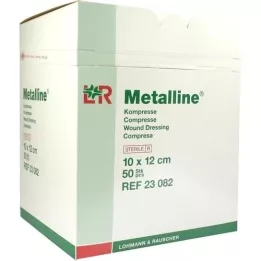 METALLINE Compresses 10x12 cm sterile, 50 pieces