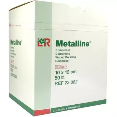 METALLINE Compresses 10x12 cm sterile, 50 pieces