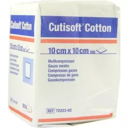 CUTISOFT Cotton compr. 10x10 cm non-sterile, 100 pcs