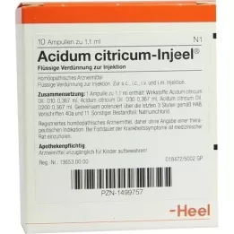 ACIDUM CITRICUM INJEEL Ampoules, 10 pcs