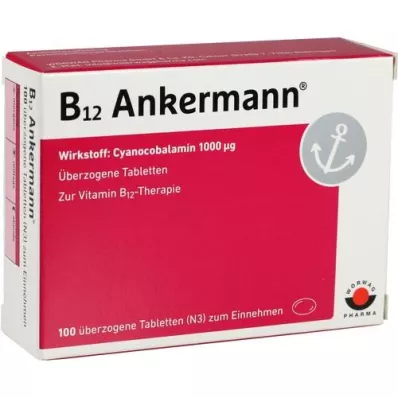 B12 ANKERMANN coated tablets, 100 pcs B12 ANKERMANN coated tablets, 100 pcs