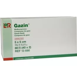 GAZIN Gauze comp.5x5 cm sterile 12-fold, 40x2 pieces