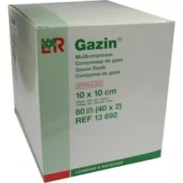 GAZIN Gauze comp. 10x10 cm sterile 12-fold, 40x2 pieces