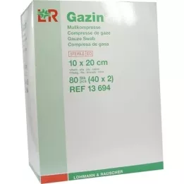 GAZIN Gauze comp. 10x20 cm sterile 12-fold, 40x2 pieces