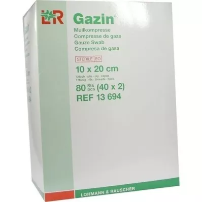 GAZIN Gauze comp. 10x20 cm sterile 12-fold, 40x2 pieces GAZIN Gauze comp. 10x20 cm sterile 12-fold, 40x2 pieces