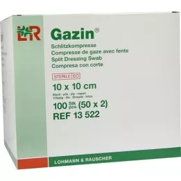 GAZIN Slit compresses 10x10 cm sterile 8-fold, 50x2 pieces