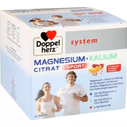 DOPPELHERZ Magnesium + potassium citrate system granules, 40 pieces