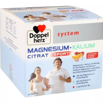 DOPPELHERZ Magnesium + potassium citrate system granules, 40 pieces DOPPELHERZ Magnesium + potassium citrate system granules, 40 pieces