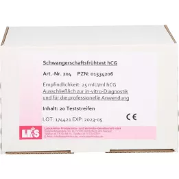 SCHWANGERSCHAFTS-FRÜHTEST hCG test strips urine, 20 pcs