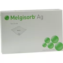 MELGISORB Ag bandage 5x5 cm, 10 pcs