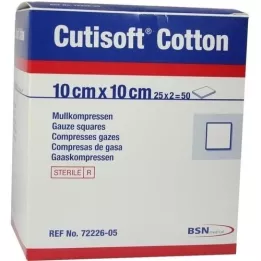 CUTISOFT Cotton compr. 10x10 cm sterile, 25X2 pcs