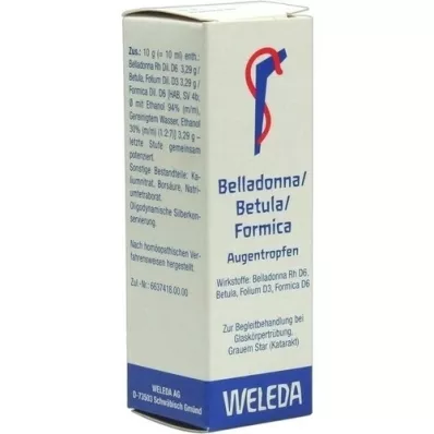 BELLADONNA/BETULA/FORMICA Eye drops, 10 ml