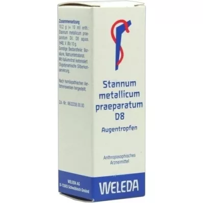STANNUM METALLICUM praeparatum D 8 eye drops, 10 ml