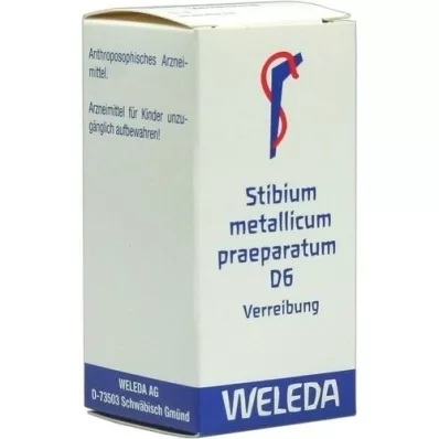STIBIUM METALLICUM PRAEPARATUM D 6 Trituration, 20 g STIBIUM METALLICUM PRAEPARATUM D 6 Trituration, 20 g