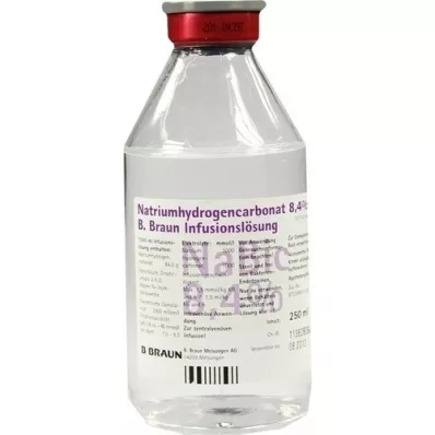 NATRIUMHYDROGENCARBONAT B.Braun 8.4% glass, 250 ml NATRIUMHYDROGENCARBONAT B.Braun 8.4% glass, 250 ml