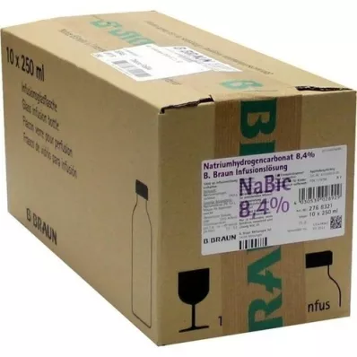 NATRIUMHYDROGENCARBONAT B.Braun 8.4% glass, 10X250 ml