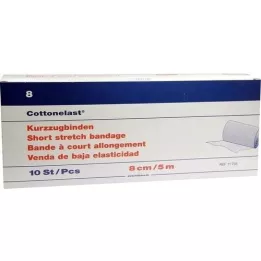 KURZZUGBINDE Cottonelast 8 cmx5 m, 10 pcs
