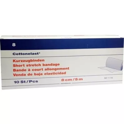 KURZZUGBINDE Cottonelast 8 cmx5 m, 10 pcs KURZZUGBINDE Cottonelast 8 cmx5 m, 10 pcs