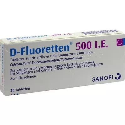 D FLUORETTEN 500 tablets, 30 pcs D FLUORETTEN 500 tablets, 30 pcs