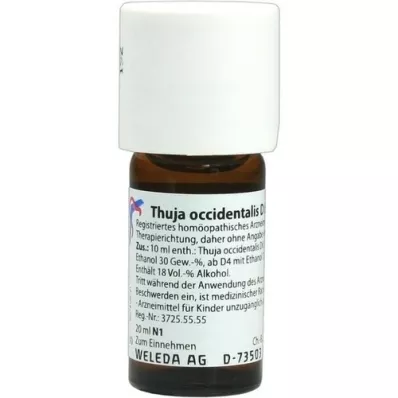 THUJA OCCIDENTALIS D 6 Dilution, 20 ml