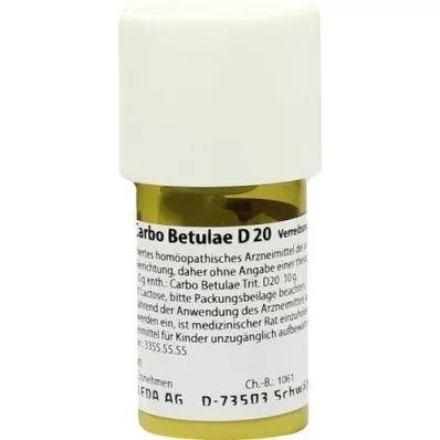 CARBO BETULAE D 20 Trituration, 20 g