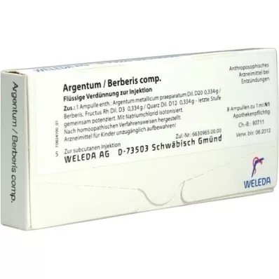 ARGENTUM/BERBERIS comp. ampoules, 8 pcs