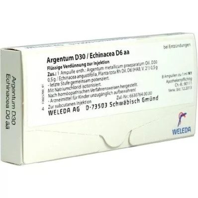 ARGENTUM D 30/ECHINACEA D 6 aa ampoules, 8 pcs