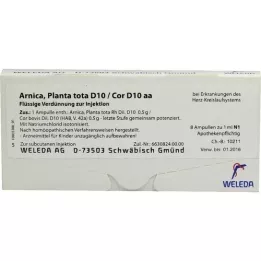 ARNICA PLANTA tota D 10/Cor D 10 aa ampoules, 8X1 ml
