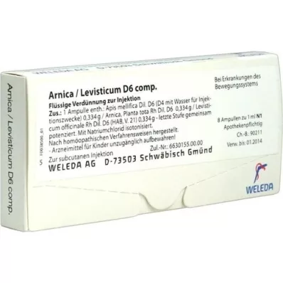ARNICA/LEVISTICUM D 6 comp. ampoules, 8X1 ml ARNICA/LEVISTICUM D 6 comp. ampoules, 8X1 ml