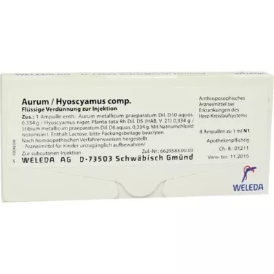 AURUM/HYOSCYAMUS comp. ampoules, 8X1 ml