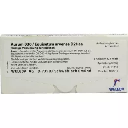 AURUM D 30/Equisetum arvense D 20 aa ampoules, 8X1 ml