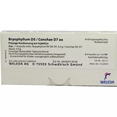 BRYOPHYLLUM D 5/Conchae D 7 ampoules, 8X1 ml BRYOPHYLLUM D 5/Conchae D 7 ampoules, 8X1 ml